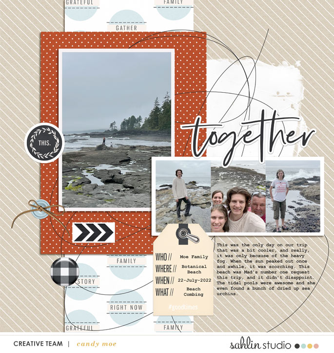 digital scrapbooking layout created by Candy featuring Gather by Sahlin Studio