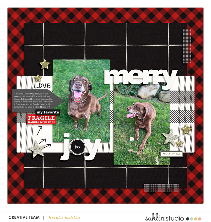 digital scrapbooking layout created by fonnetta featuring December '22 Free Template by Sahlin Studio