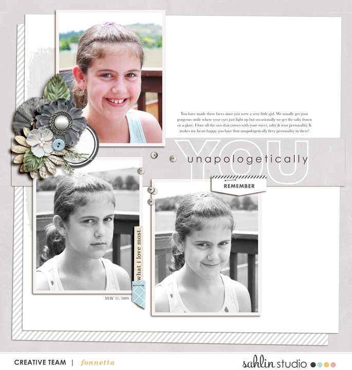digital scrapbooking layout created by fonnetta featuring February '23 FREE Template by Sahlin Studio
