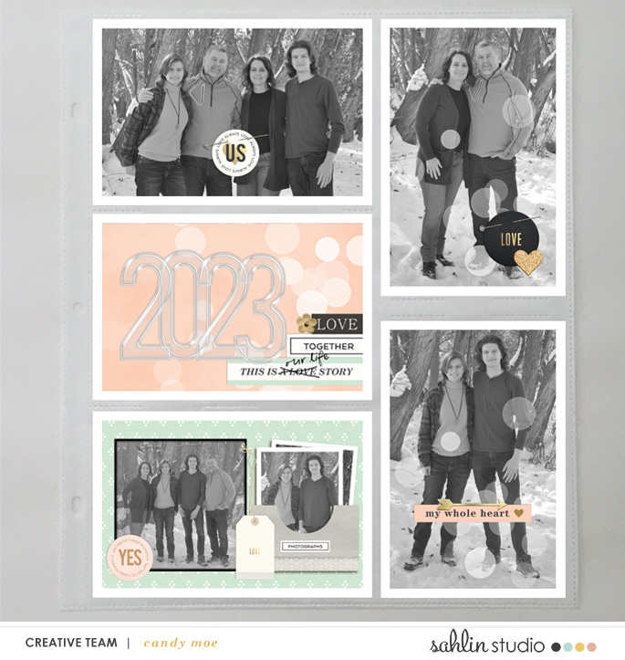 digital scrapbook layout created by candy moe featuring Me and You by Sahlin Studio