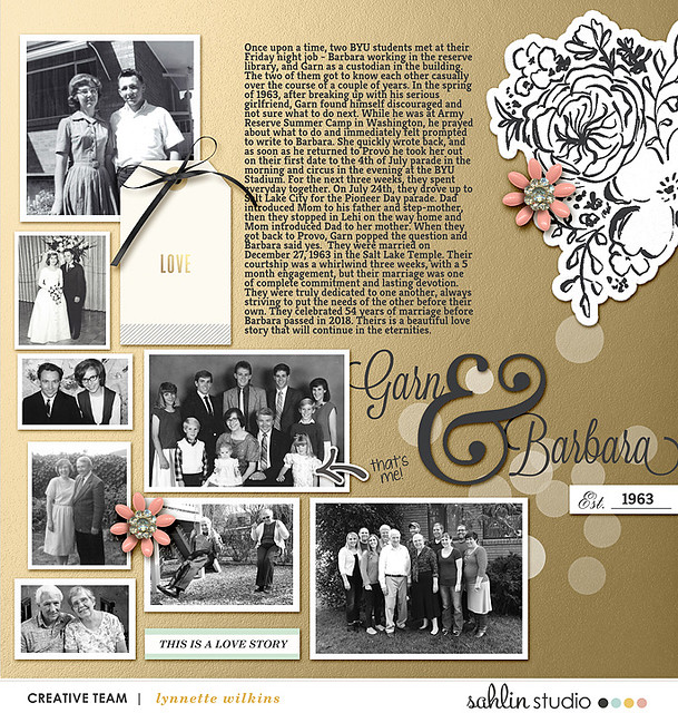 digital scrapbook layout created by lynnette featuring Me and You by Sahlin Studio