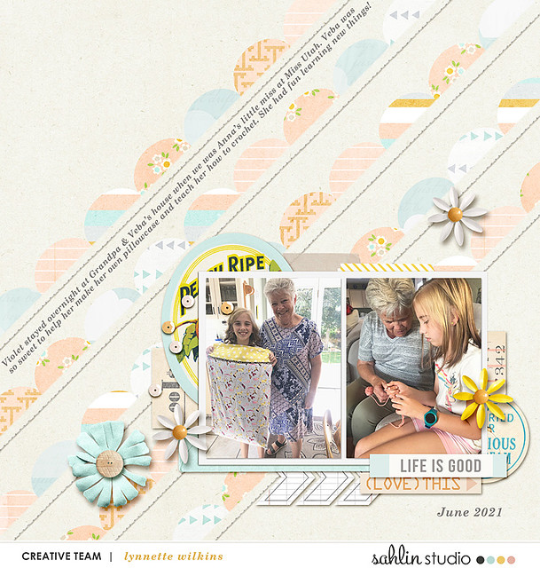 digital scrapbooking layout created by lynnette featuring Drift Away by Sahlin Studio