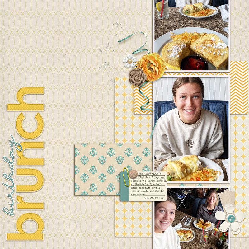 digital scrapbooking layout created by tiffany scraps featuring April '23 Free Template by Sahlin Studio