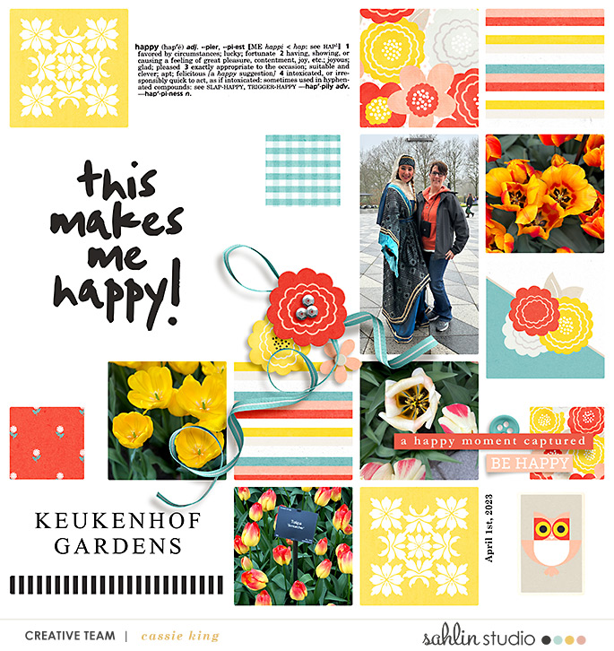 digital scrapbooking layout created by cassie king featuring Pure Happiness by Sahlin Studio