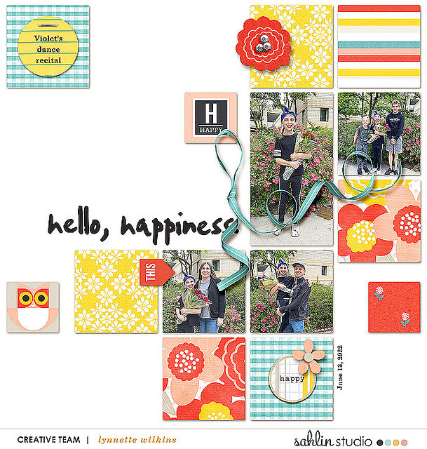 digital scrapbooking layout created by lynnette featuring Pure Happiness by Sahlin Studio