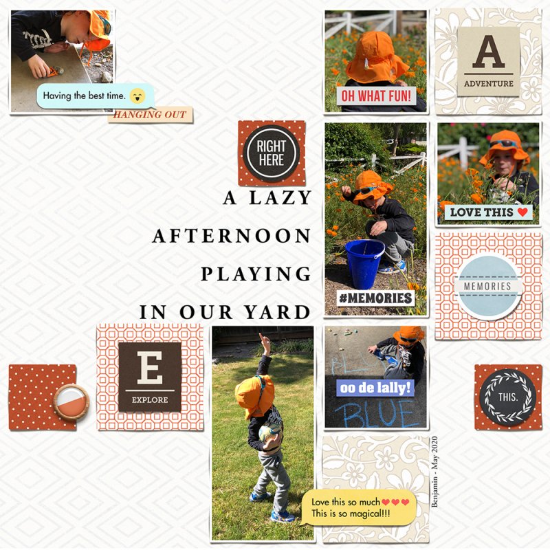 digital scrapbooking layout created by AnotherAmanda featuring May '23 FREE Template by Sahlin Studio