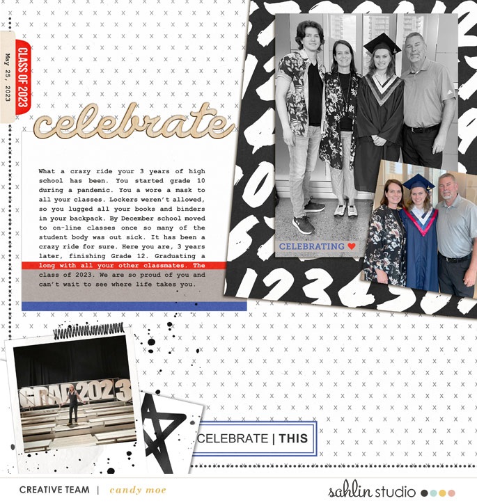 Sahlin Studio, Digital Scrapbooking DesignsFREE Digital Scrapbooking  Template / Sketch, August '23 - Sahlin Studio