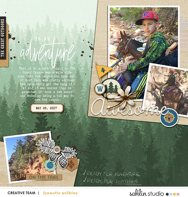 digital scrapbooking layout created by lynnette featuring August '23 FREE Template by Sahlin Studio