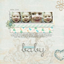 digital scrapbook layout featuring Modern Words: Baby by Sahlin Studio