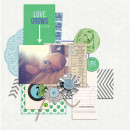 Digital Scrapbook page created by mamatothree featuring "Down the Lane" by Sahlin Studio