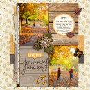 Fall / Autumn digital scrapbook layout by christineirion using Country Road by Sahlin Studio
