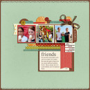 Friends layout by stampin rachel featuring Journal Cards: School by Sahlin Studio
