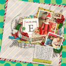 Christmas layout created by my2monkeys featuring Kitschy Christmas by Sahlin Studio and Jenn Barrette