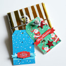 Christmas hybrid tags by Cristina using Santa's Workshop by Sahlin Studio