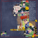 Boy digital scrapbook layout by Iv featuring Grunge by Sahlin Studio