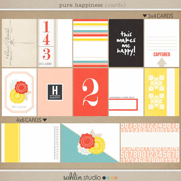 Pure Happiness (Journal & Filler Cards) by Sahlin Studio - Perfect for Project Life Albums!