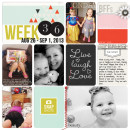 project life digital scrapbook page created by designerbrittney featuring melon sorbet by sahlin studio