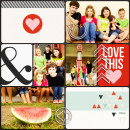Project Life page created by MissKim featuring Melon Sorbet by Sahlin Studio