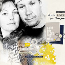 This Is Love Digital Scrapbook Page by HeatherPrins using P.S. I Love You (Kit) by Sahlin Studio