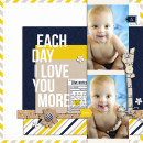 Baby Digital Scrapbook Page by kv2av using P.S. I Love You (Kit) by Sahlin Studio