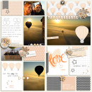 Hot Air Balloon Digital Scrapbook Project Life page by Arumrose using Drift Away Kit by Sahlin Studio