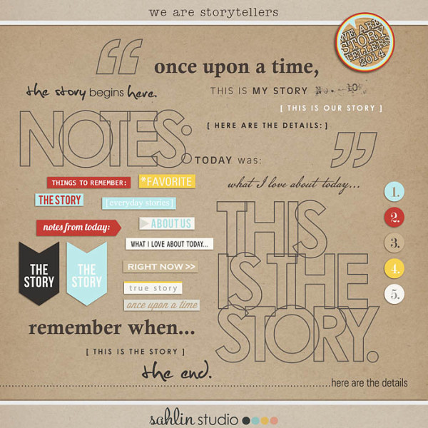 we are storytellers word art pack by sahlin studio