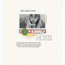 Notes digital scrapbook layout by 3littleks featuring We Are Storytellers Word Art by Sahlin Studio