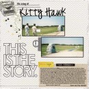 Kitty Hawk digital scrapbook layout by jang featuring We Are Storytellers Word Art by Sahlin Studio