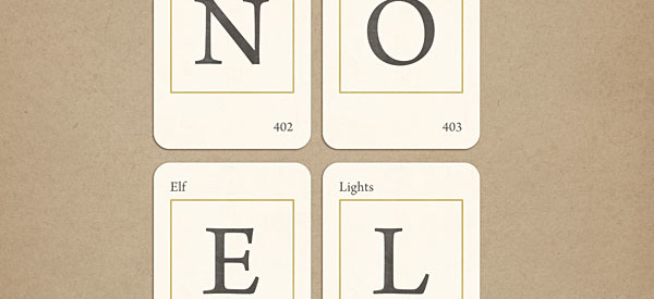 Vintage Christmas Alphabet Cards - NOEL FREEBIE by Sahlin Studio