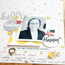 Hello & Happy paper scrapbooking page by Cristina featuring Shine Bright Kit and Journal Cards by Sahlin Studio