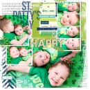 St. Patty's Day digital scrapbooking page by britt using MPM Charmed and Add-Ons by Sahlin Studio