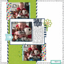 Smile Today digital scrapbooking page by mamatothree using MPM Charmed and Add-Ons by Sahlin Studio
