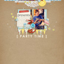 Party Time digital scrapbooking page by crystalbella77 using Birthday Cake by Sahlin Studio