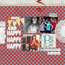 Happy Birthday digital scrapbooking page by neeceebee using Birthday Cake by Sahlin Studio