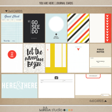 you are here (journal cards) by Sahlin Studio - Perfect for your Project Life or travel album!!