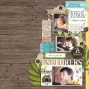 Explorers digital scrapbooking page by mikinenn using Project Mouse (Adventure) by Britt-ish Designs and Sahlin Studio