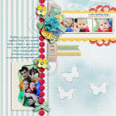 layout by Damayanti featuring butterflies: drawn and spritz by sahlin studio
