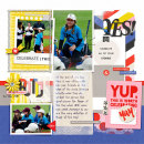 Yes digital pocket scrapbooking page by amberr using Celebrate Kit by sahlin studio