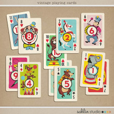 Vintage Playing Cards by Sahlin Studio
