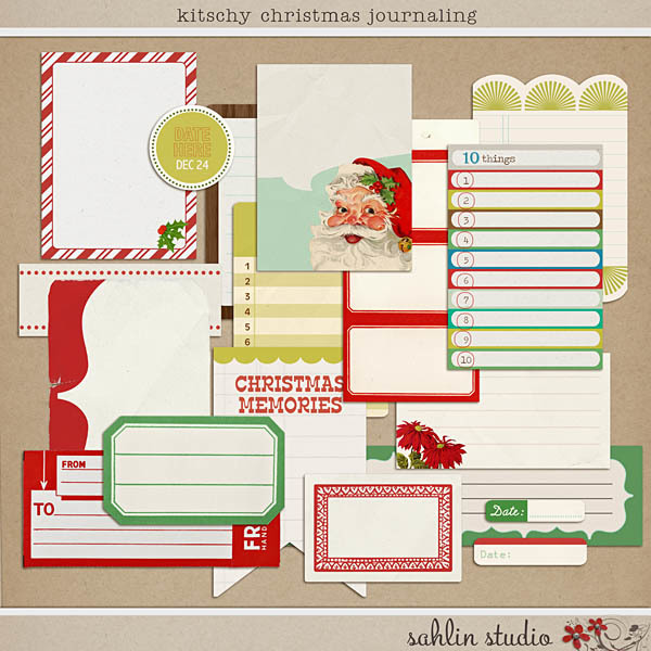 Kitschy Christmas Journaling by Sahlin Studio