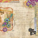 layout featuring Recycled Paper Flowers: Graffiti and Journal Graph Cards Vol. 2 by Sahlin Studio