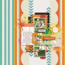 digital scrapbook layout created by mom2da3ks featuring Retro Color Press Papers by Sahlin Studio
