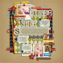 layout featuring Monogram Journalers by Sahlin Studio
