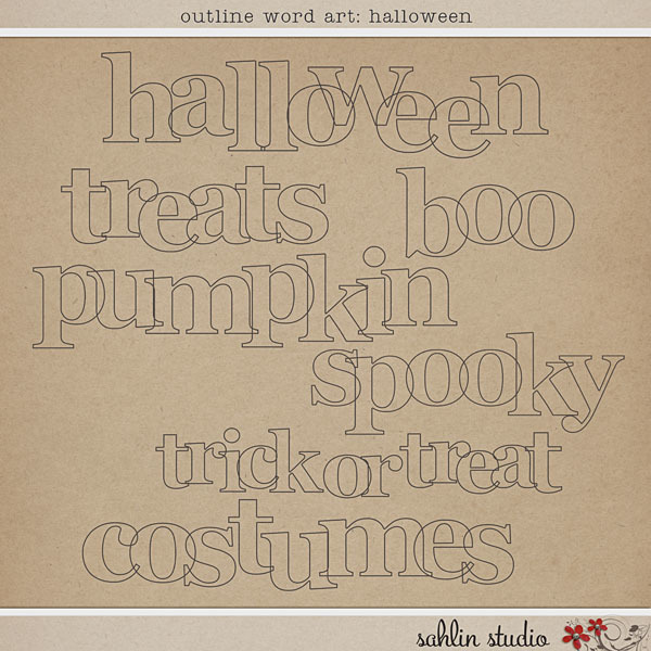 Outline Word Art: Halloween by Sahlin Studio