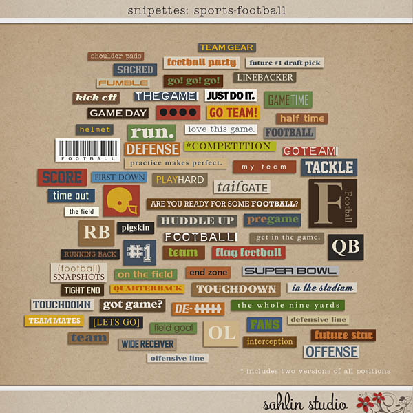 Snipettes: Sports-Football by Sahlin Studio
