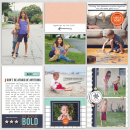 Project Life layout using the digital "Like a Boss" (Kit, Journal Cards) by Sahlin Studio