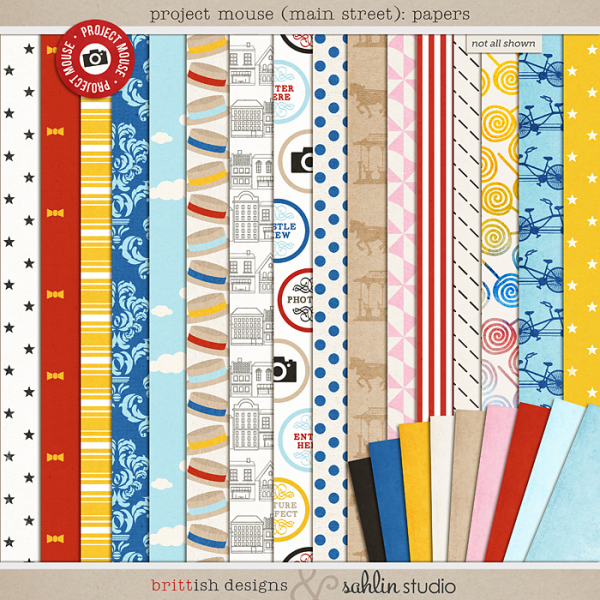 Project Mouse (Main Street): Papers by Britt-ish Designs and Sahlin Studio