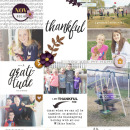 Thankful, Gratitude Digital Project Life layout featuring MPM: Home and Gather by Sahlin Studio