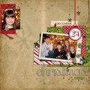 digital scrapbooking layout featuring Aged Words: Christmas by Sahlin Studio