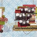 digital scrapbooking layout featuring Aged Words: Christmas by Sahlin Studio